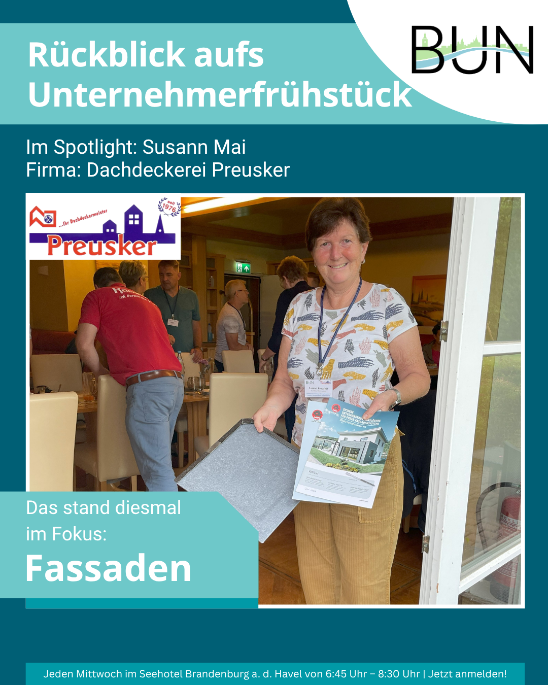Zu sehen im Spotlight Slot Susann Mai von Dachdeckerei Preusker